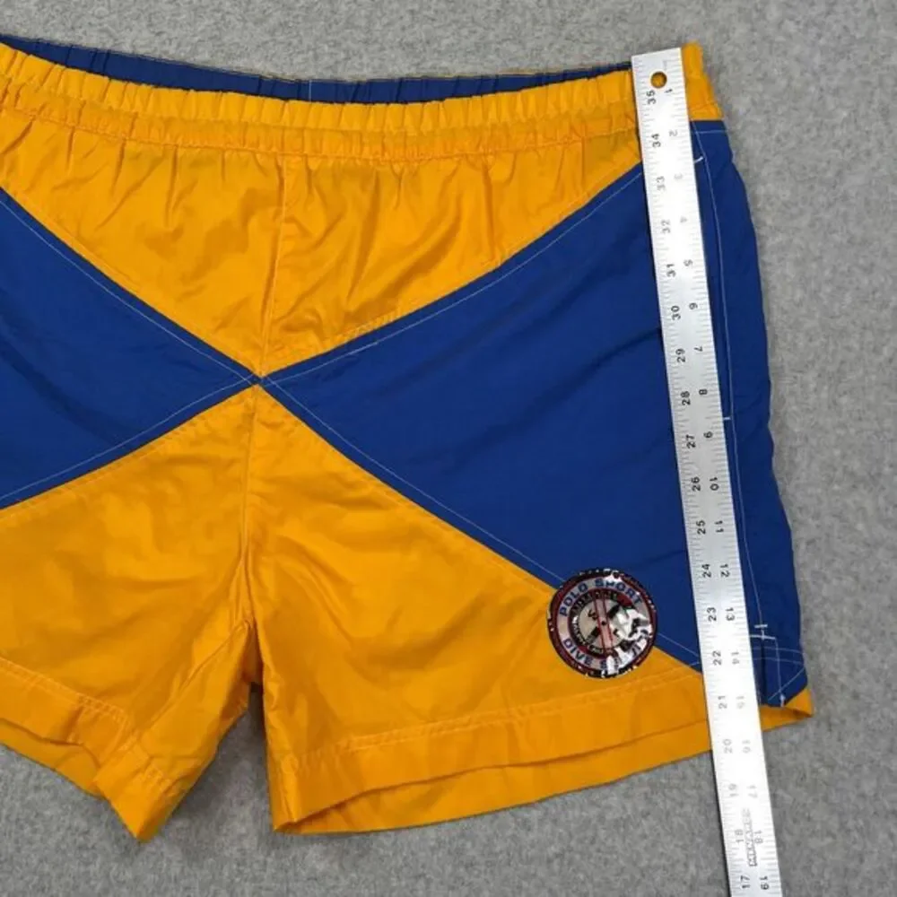 Vintage Polo Sport Ralph Lauren Swim Trunks Mens L Nylon Dive Service 90s Shorts
